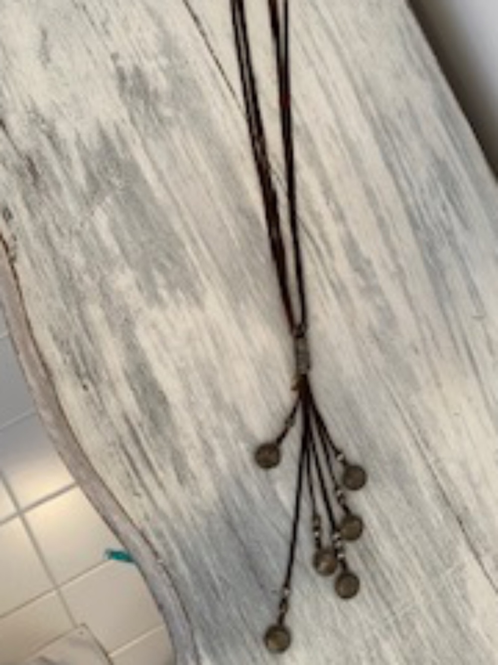 leather and metal necklace southwest